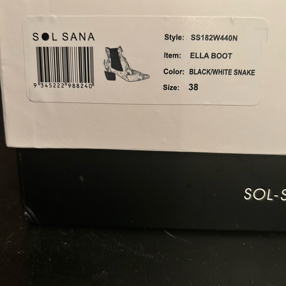 Sol Sana Ella Ankle Boot - Black and White